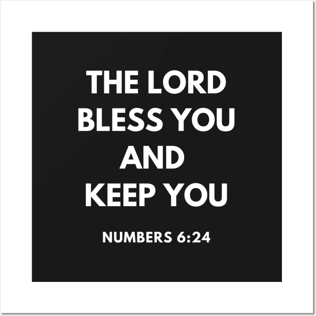 Numbers 6-24 Lord Bless You and Keep You Wall Art by BubbleMench